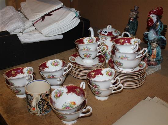 Shelley floral tea set etc